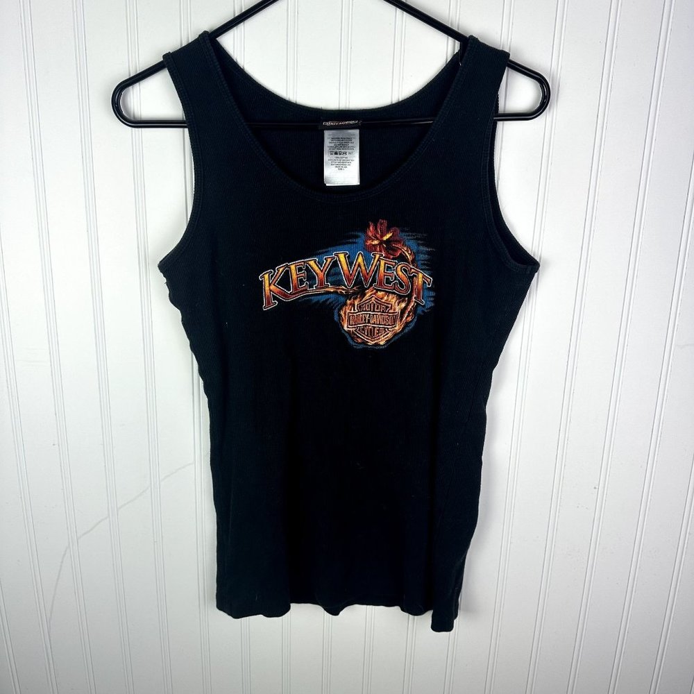 Harley Davidson Motorcycles Black Tank‎ top Key West Size Large